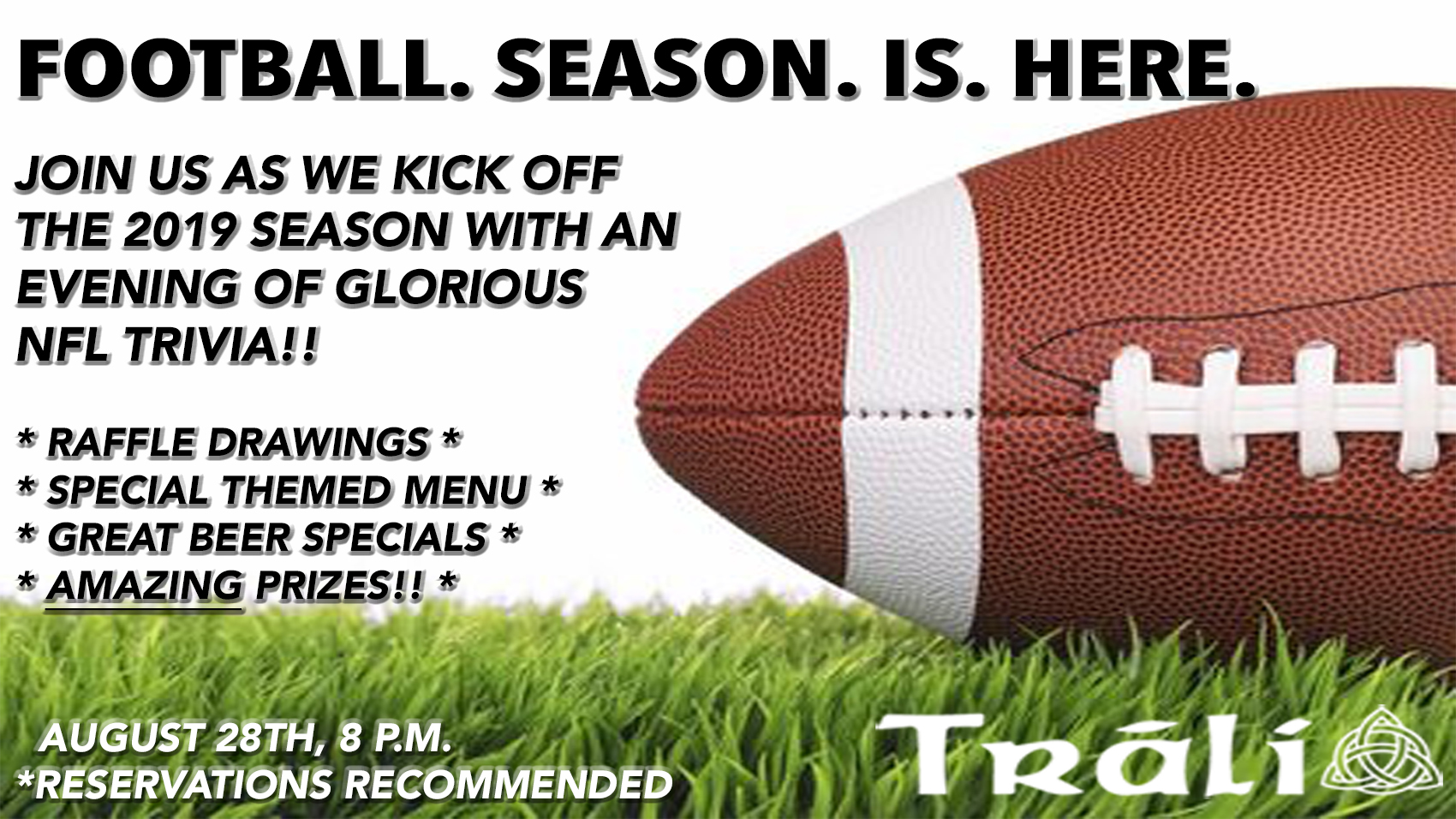Start Of Season NFL Trivia Tra Li Irish Pub